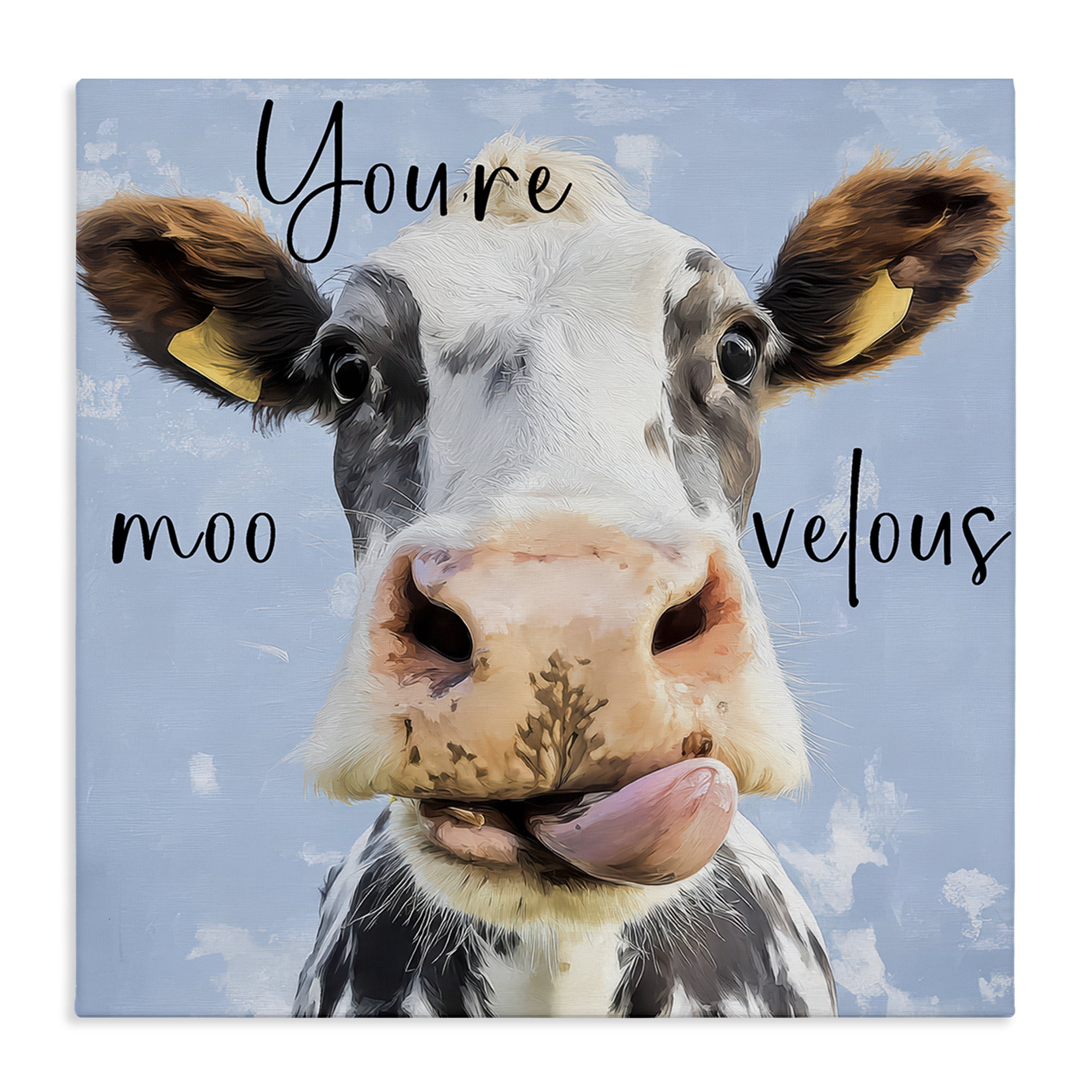 Stupell Industries You're Moo-velous Cow Canvas Wall Art, design by Kim Curinga