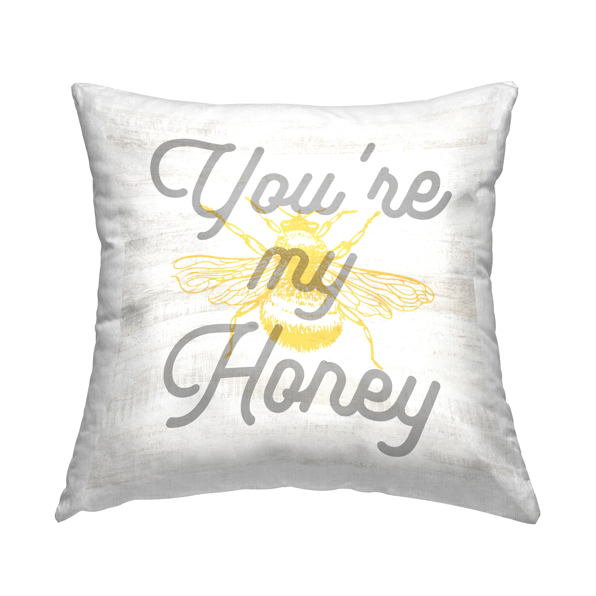 Stupell Industries You're My Honey Bumblebee Square Decorative Printed Throw Pillow, 18 x 18
