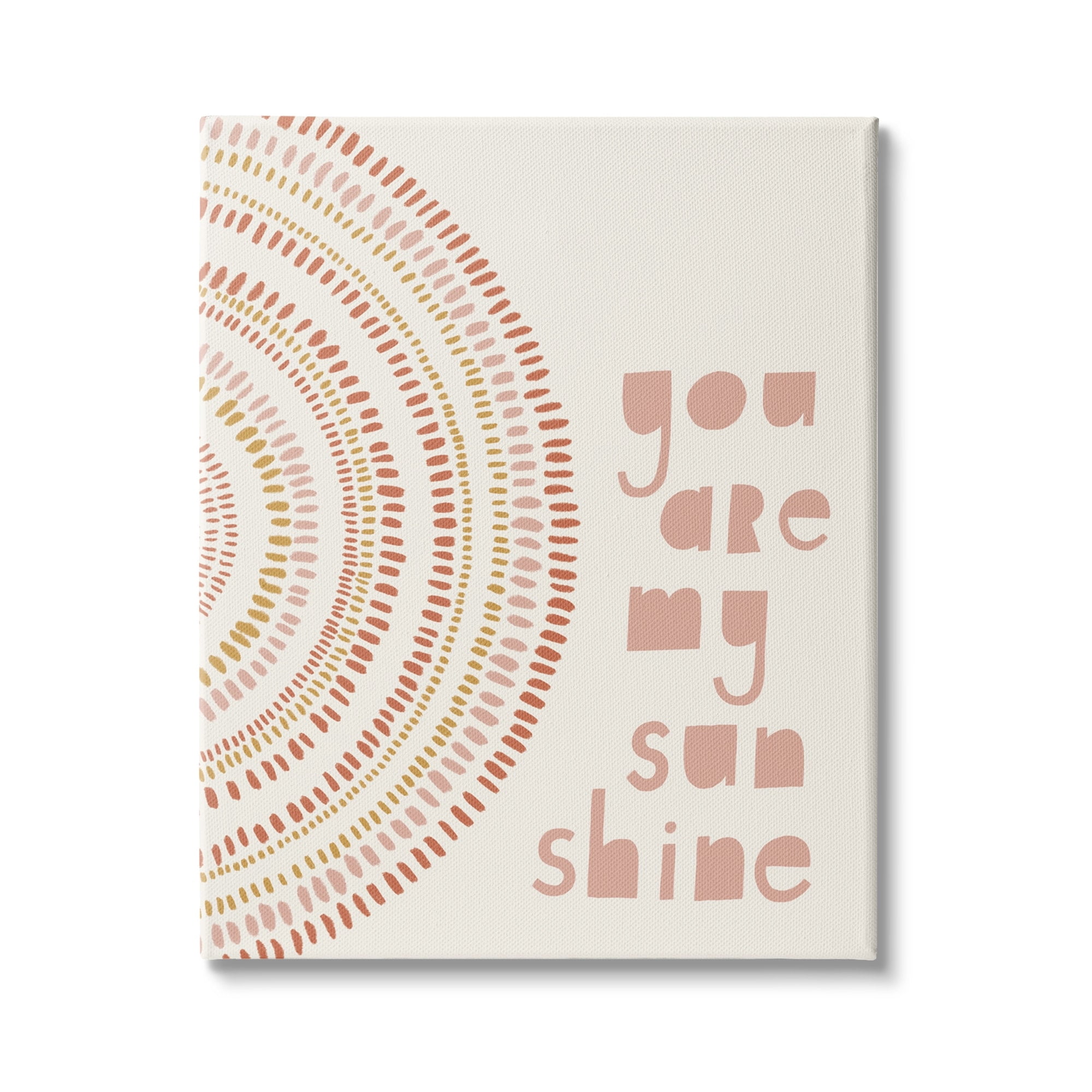 Stupell Industries You're My Sunshine Motivational Phrase Boho Stripe Circle, 24 x 30,Design by Nancy McKenzie