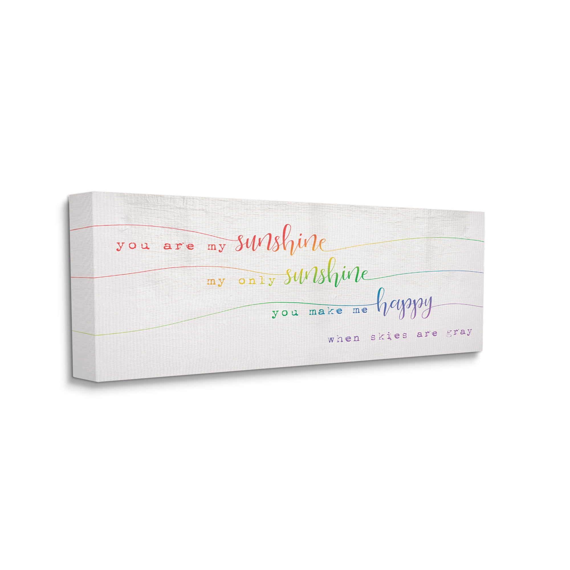 Stupell Industries You're My Sunshine Rainbow Ombre Script,20 x 48,Designed by Daphne Polselli