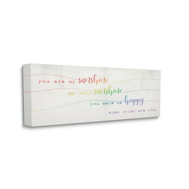 Stupell Industries You're My Sunshine Rainbow Ombre Script,20 x 48,Designed by Daphne Polselli