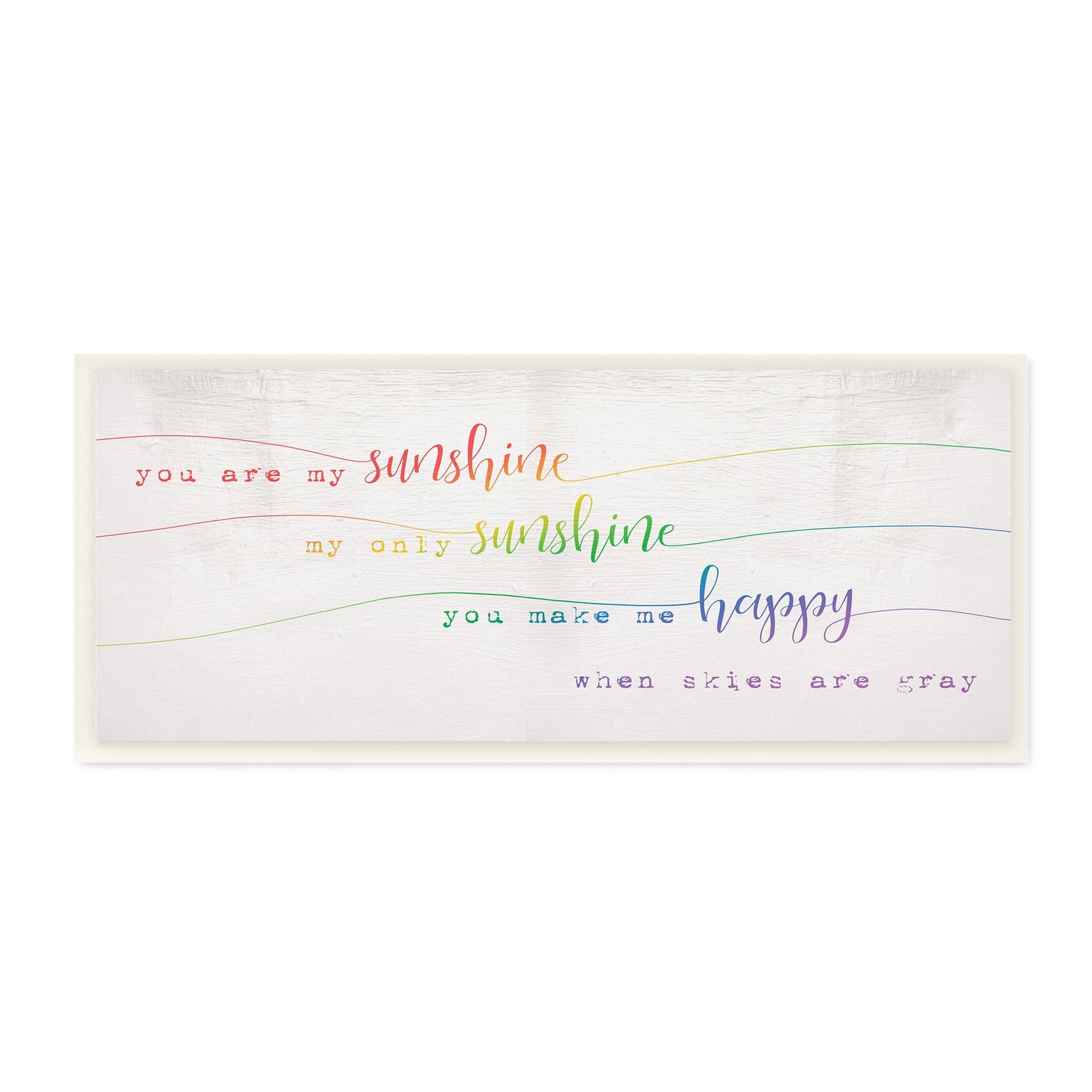 Stupell Industries You're My Sunshine Rainbow Ombre Script,7 x 17,Designed by Daphne Polselli