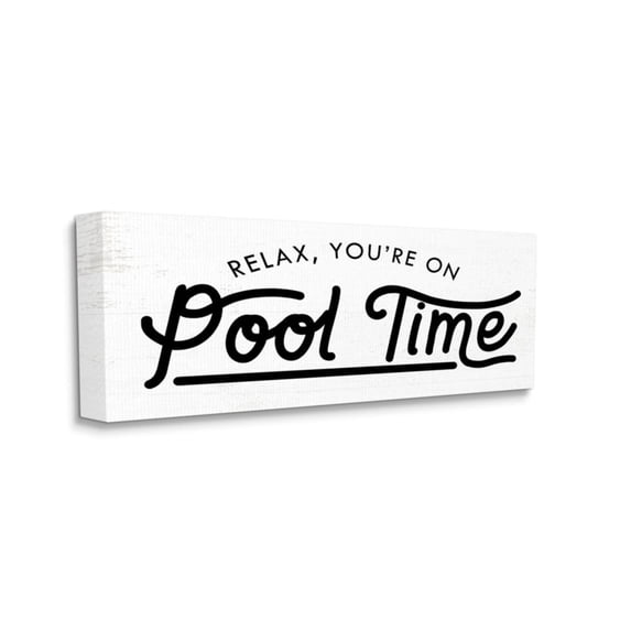 Stupell Industries You're On Pool Time Quote Summer Word Design Design by Daphne Polselli, 10" x 24"
