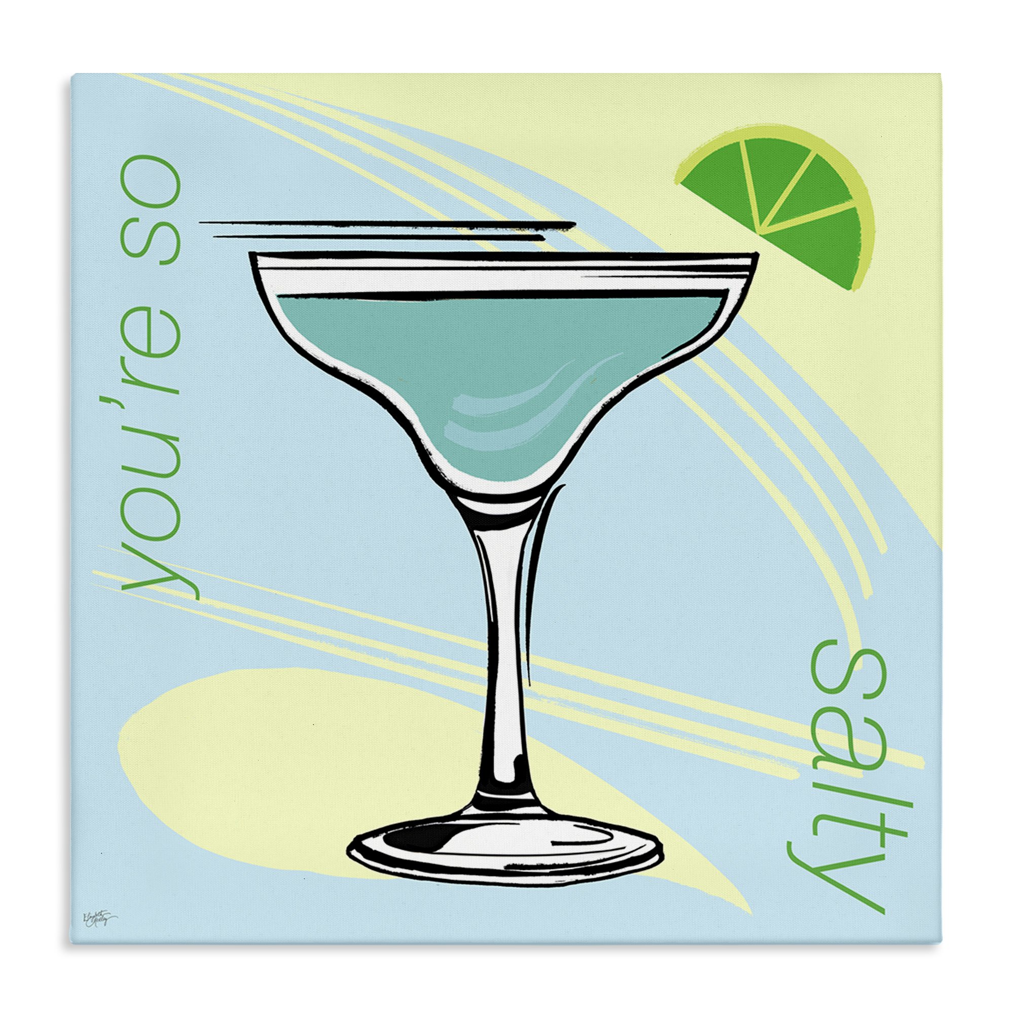 Stupell Industries You're So Salty Cocktail Food & Beverage Painting Wrapped Canvas Art Print Wall Art, 24 x 24