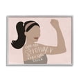 thumbnail image 1 of Stupell Industries You're Stronger Than You Think Phrase Motivational Woman Graphic Art Gray Framed Art Print Wall Art, 20x16, by Lady Louise Designs, 1 of 5