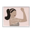 thumbnail image 1 of Stupell Industries You're Stronger Than You Think Phrase Motivational Woman Graphic Art White Framed Art Print Wall Art, 30x24, by Lady Louise Designs, 1 of 5