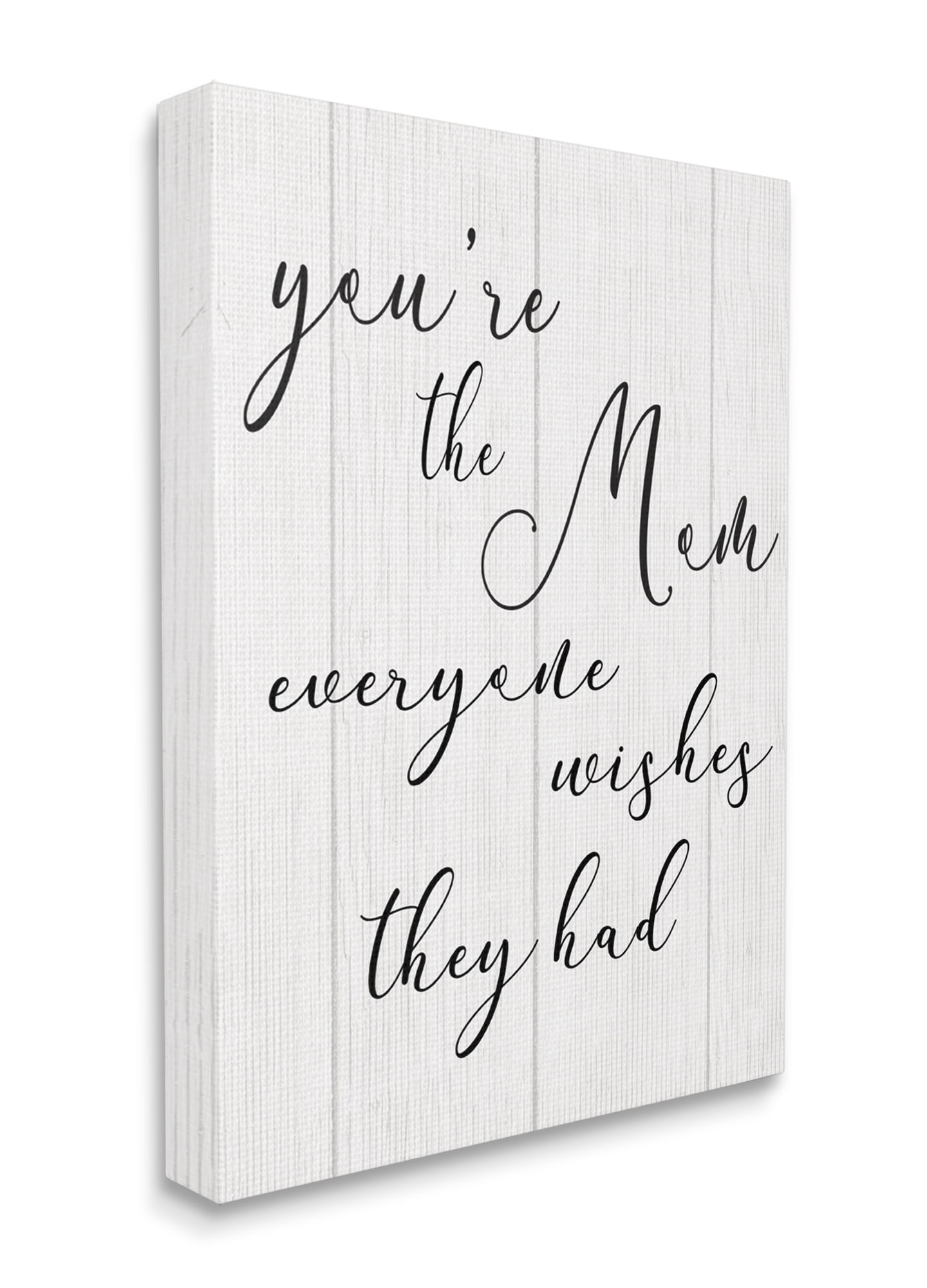 Stupell Industries You're the Mom Phrase Motivational Family Appreciation Canvas Wall Art, 16 x 20, Design by Daphne Polselli