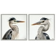 thumbnail image 1 of Stupell Industries Young Heron Birds Animals Painting Gray Framed Art Print Wall Art, 17 x 17, Set of 2, 1 of 2