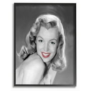Stupell Industries Young Marilyn Vintage Hollywood Movie Star Classic Illustration Framed Wall Art by Jadei Graphics
