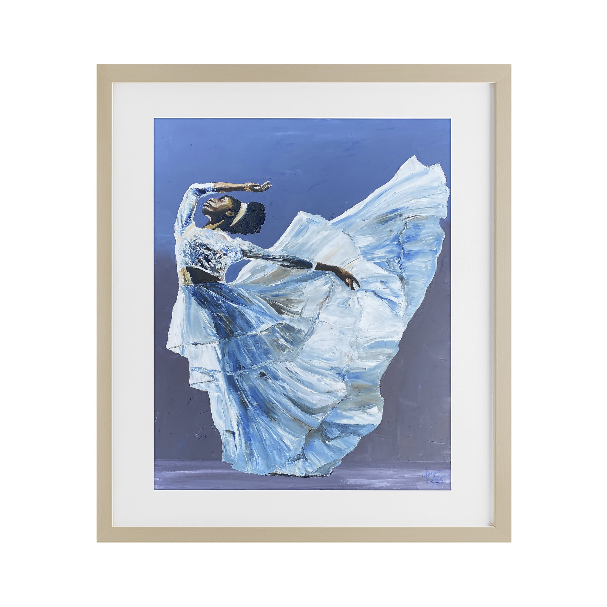 Stupell Industries Young Queen Dancer Birch Framed Print Under Glass, design by Lauren Luna