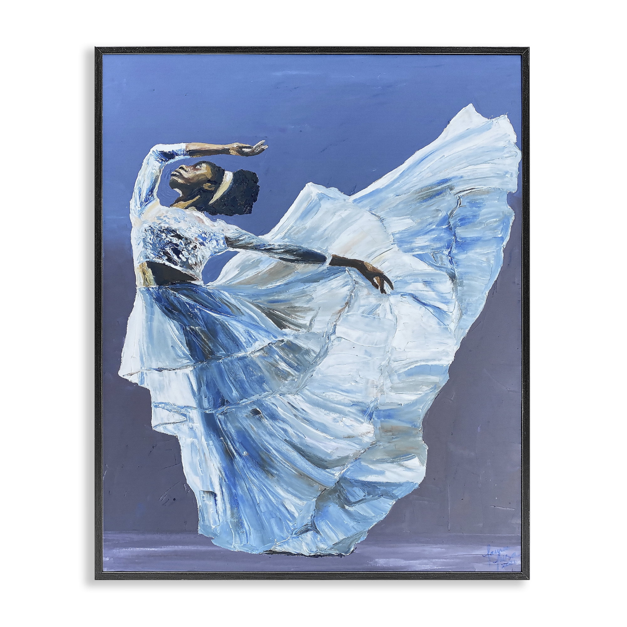 Stupell Industries Young Queen Dancer Black Framed Giclee Art, design by Lauren Luna