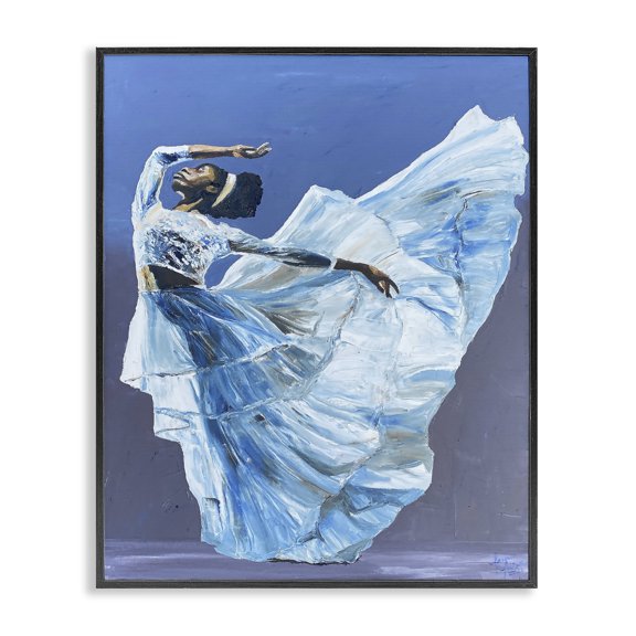 Stupell Industries Young Queen Dancer Black Framed Giclee Art, design by Lauren Luna