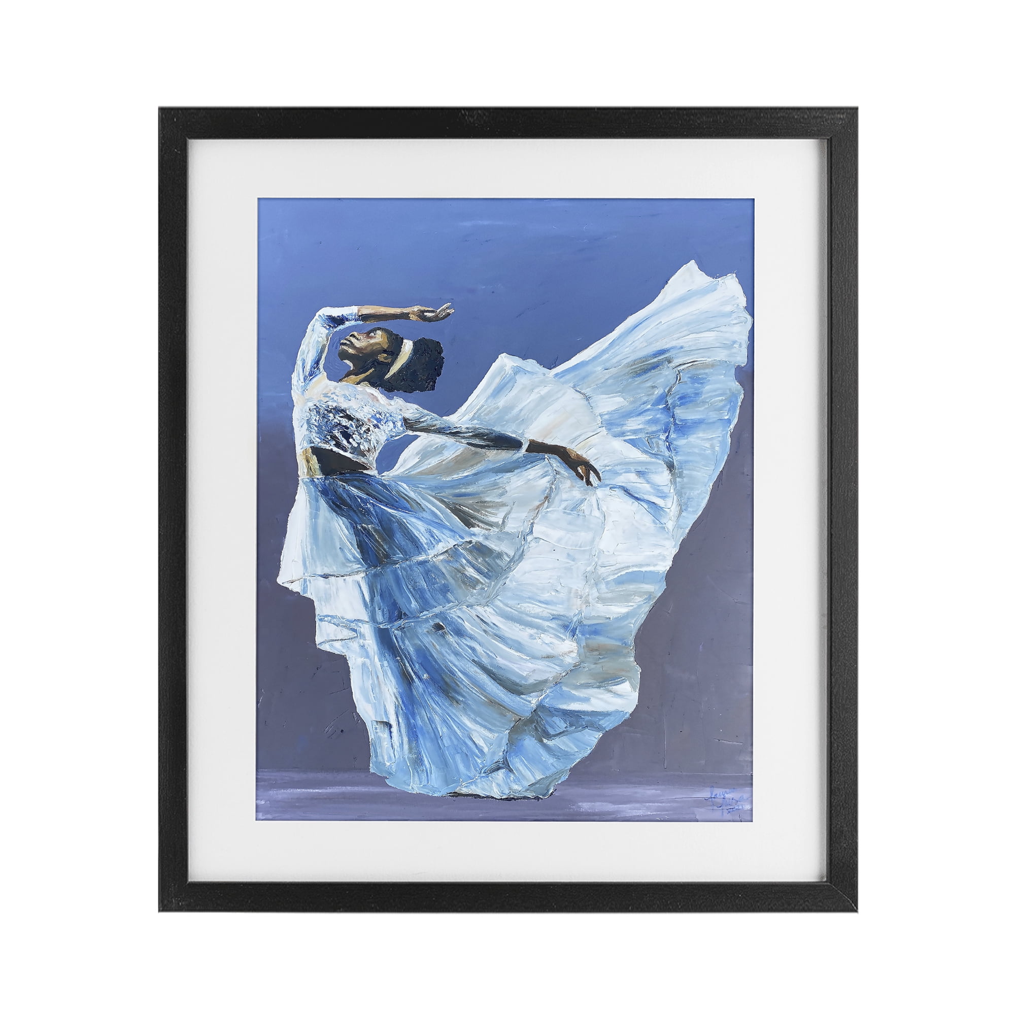 Stupell Industries Young Queen Dancer Black Framed Print Under Glass, design by Lauren Luna