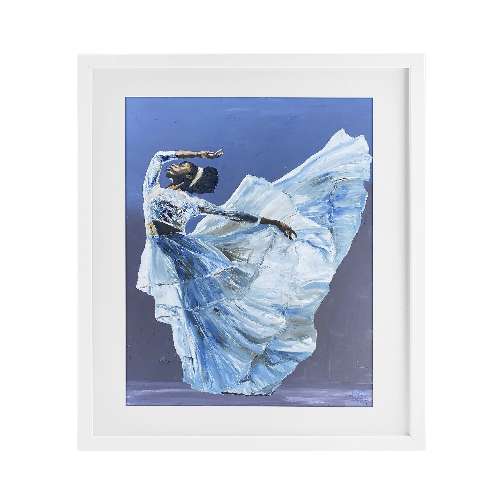 Stupell Industries Young Queen Dancer White Framed Print Under Glass, design by Lauren Luna
