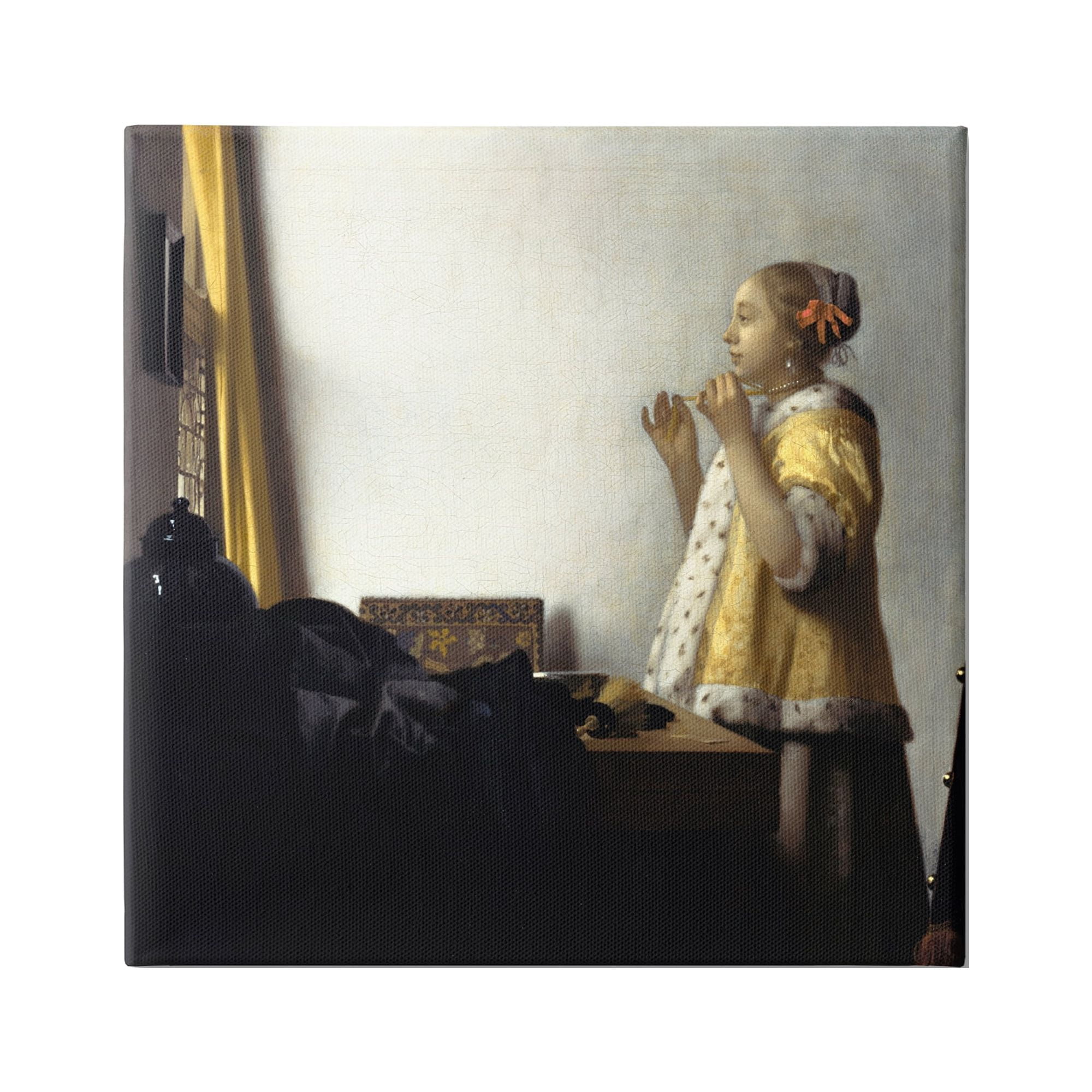 Stupell Industries Young Woman with a Pearl Necklas Johannes Vermeer Painting Painting Gallery Wrapped Canvas Print Wall Art, Design by one1000paintings