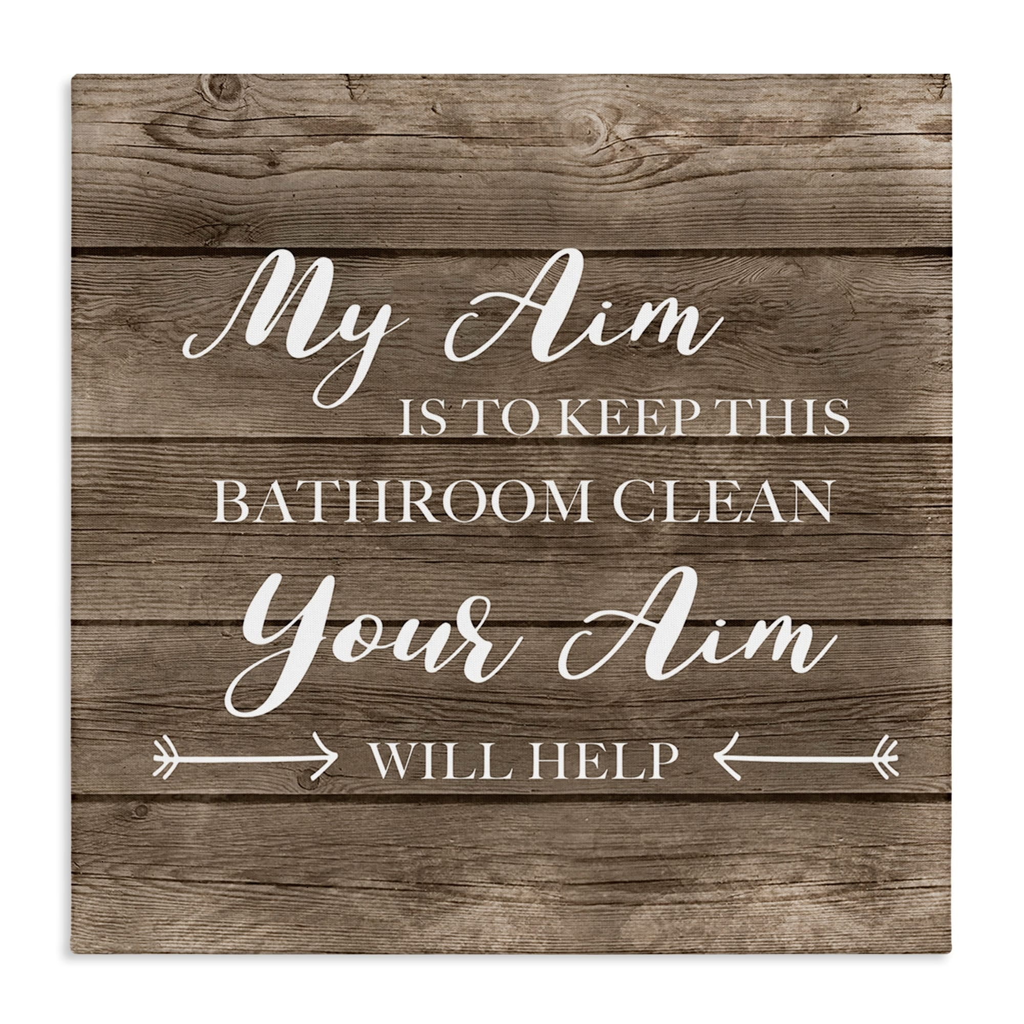 Stupell Industries Your Aim Toilet Cleanliness Funny Motivational Saying,17 x 17, Design by CAD Designs
