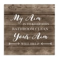 thumbnail image 1 of Stupell Industries Your Aim Toilet Cleanliness Funny Motivational Saying,17 x 17, Design by CAD Designs, 1 of 5