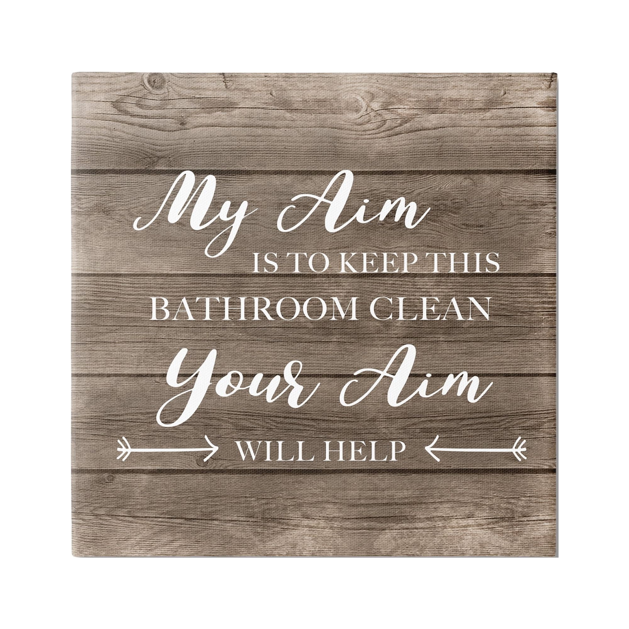Stupell Industries Your Aim Toilet Cleanliness Funny Motivational Saying,30 x 30, Design by CAD Designs