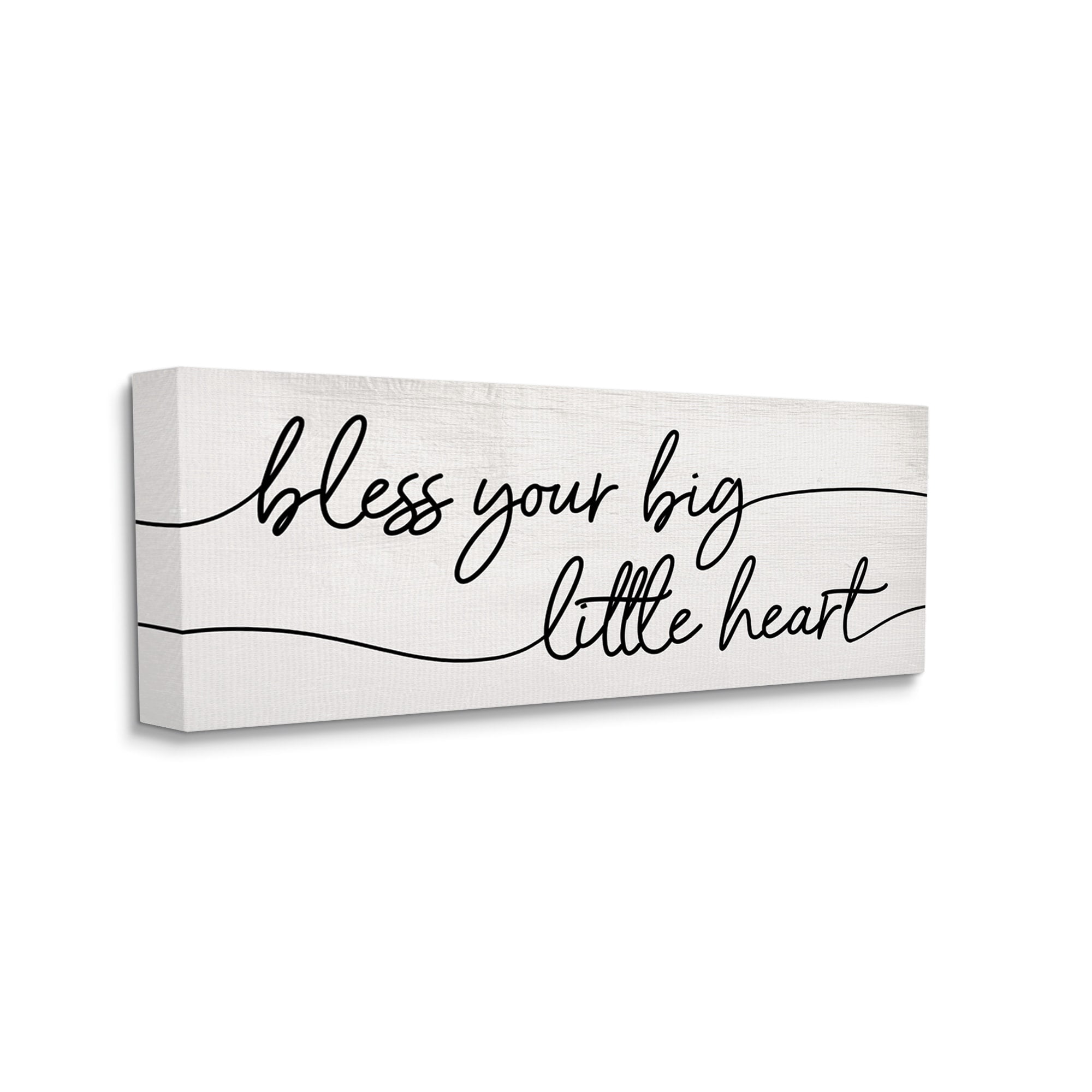 Stupell Industries Your Big Little Heart Phrase Soft Country Script, 17 x 40, Designed by Daphne Polselli