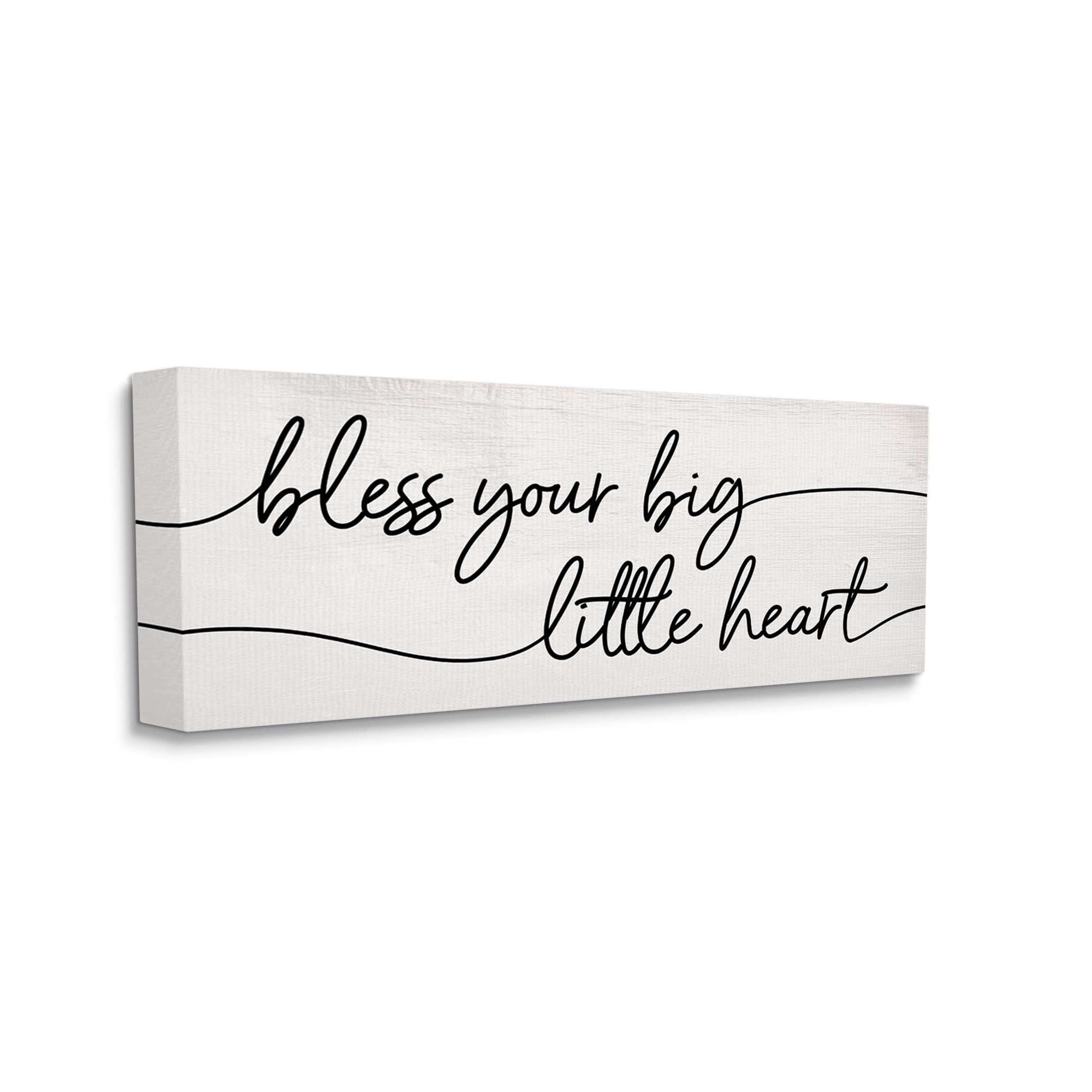 Stupell Industries Your Big Little Heart Phrase Soft Country Script, 20 x 48, Designed by Daphne Polselli
