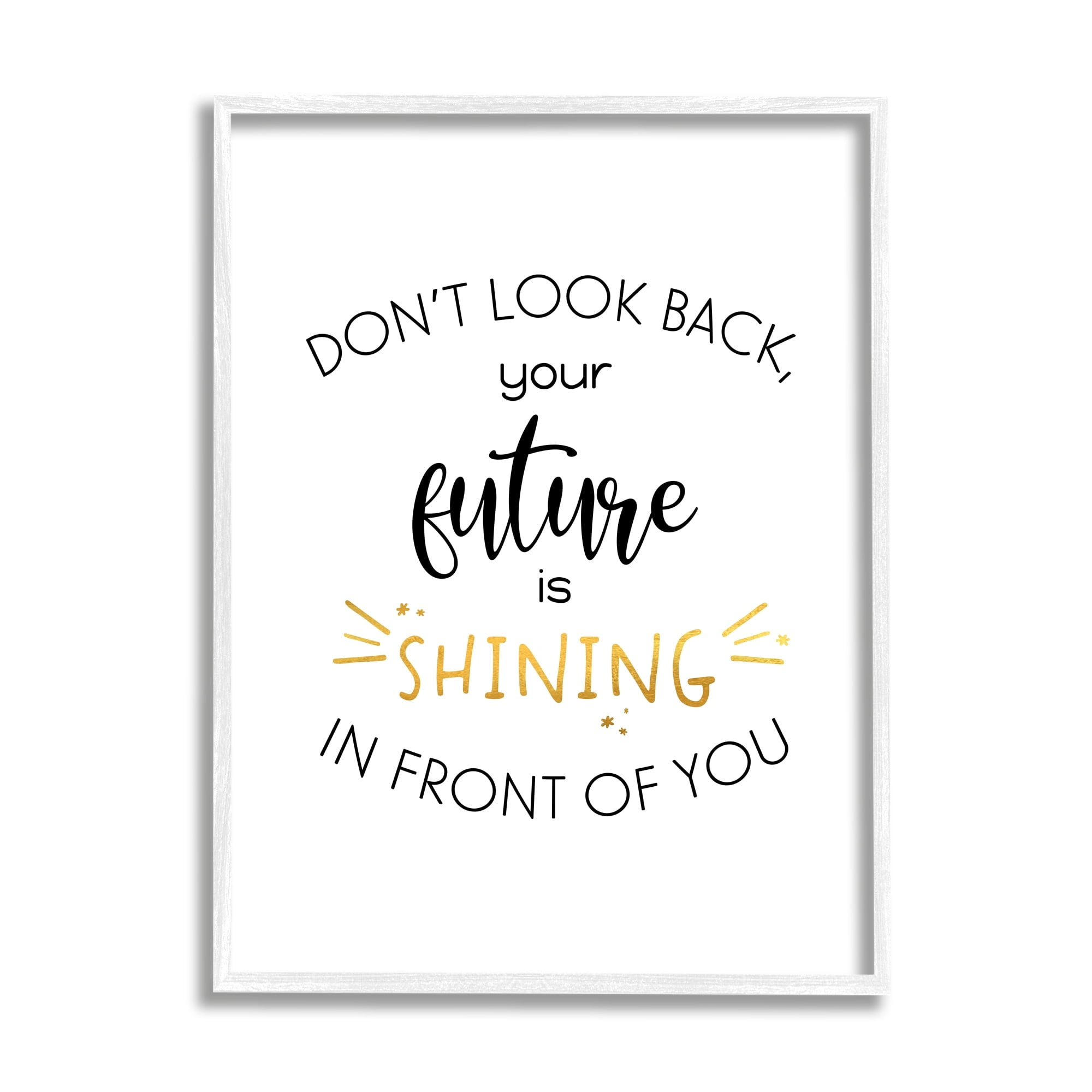 Stupell Industries Your Future Is Shining Inspirational Phrase Modern Typography,24 x 30, Design by Anna Quach