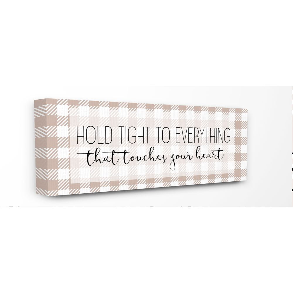 Stupell Industries Your Heart Home Family Inspirational Word Pattern Pink Design Canvas Wall Art by Kimberly Allen