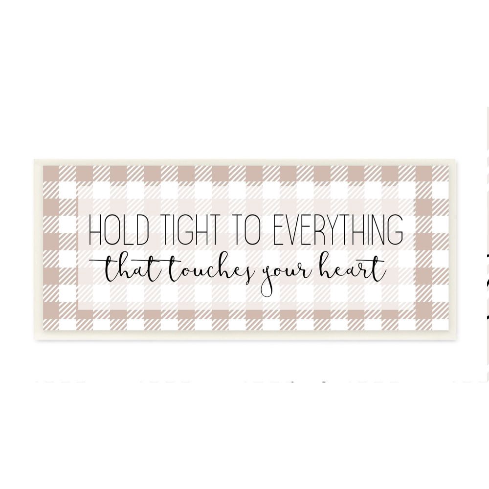 Stupell Industries Your Heart Home Family Inspirational Word Pattern Pink Design Wall Plaque Art by Kimberly Allen