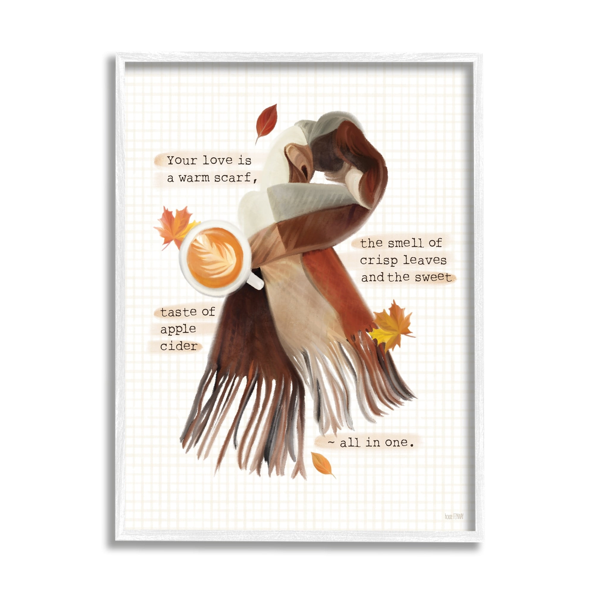 Stupell Industries Your Love is A Warm Scarf Romantic Phrase, 24 x 30,Design by House Fenway
