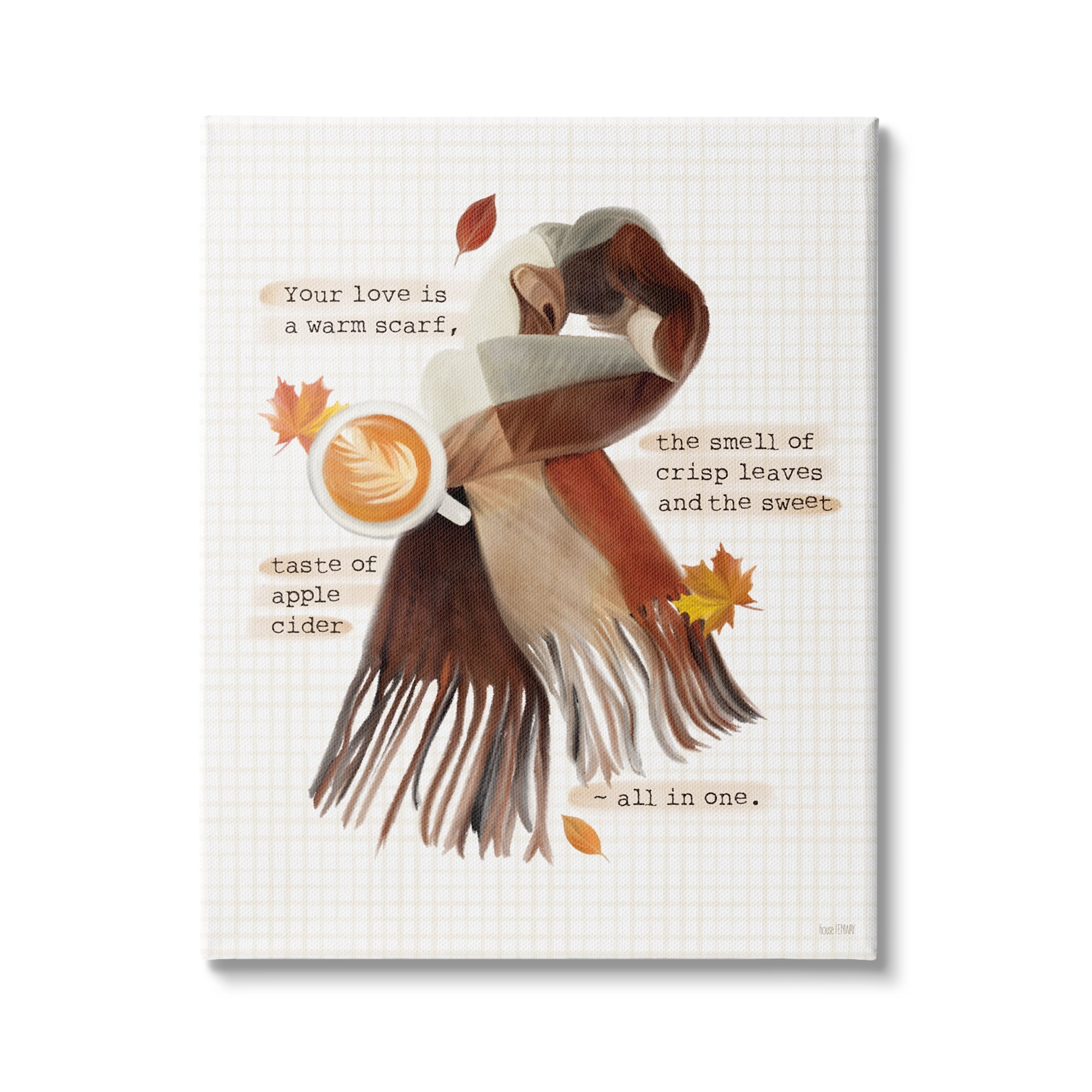 Stupell Industries Your Love is A Warm Scarf Romantic Phrase, 24 x 30,Design by House Fenway