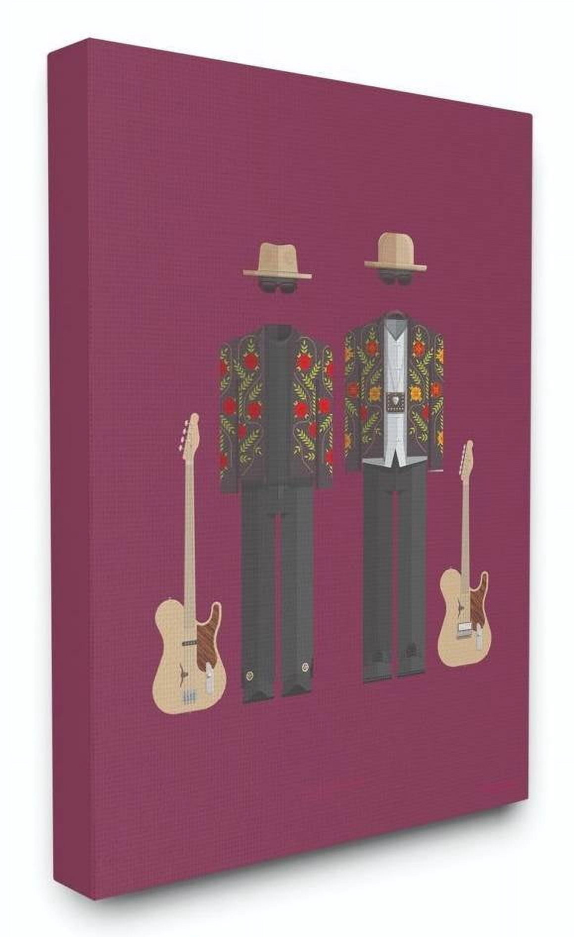 Stupell Industries ZZTop Famous People Characters Fashion Design Canvas Wall Art by Fred Birchal