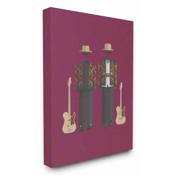 Stupell Industries ZZTop Famous People Characters Fashion Design Canvas Wall Art by Fred Birchal