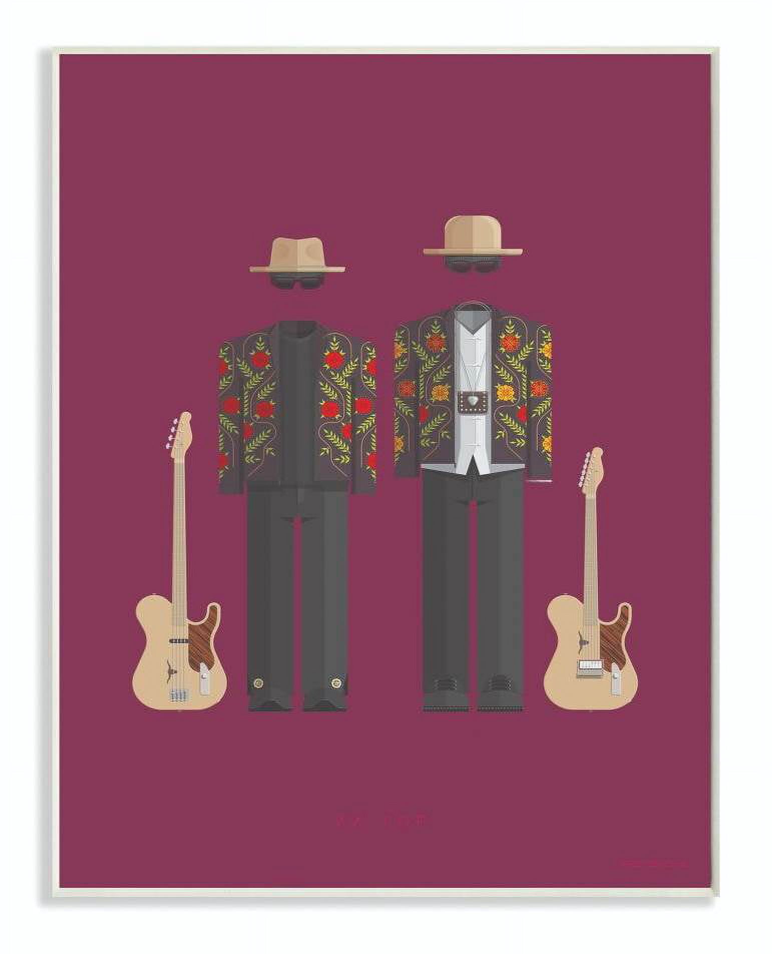 Stupell Industries ZZTop Famous People Characters Fashion Design Wall Plaque by Fred Birchal