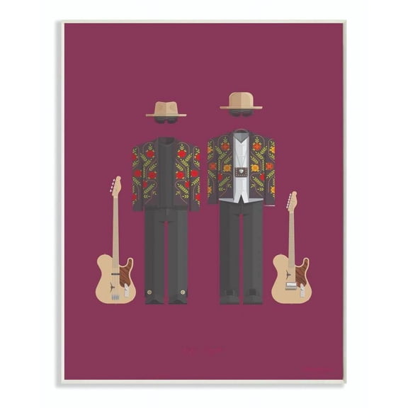 Stupell Industries ZZTop Famous People Characters Fashion Design Wall Plaque by Fred Birchal