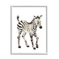 thumbnail image 1 of Stupell Industries Zebra Baby Watercolor Painting Safari Animal Children's Nursery White Framed Art Print Wall Art, 11x14, by Fox Hollow Studios, 1 of 7
