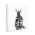 thumbnail image 1 of Stupell Industries Zebra Butt Behind Black White Minimal Drawing Canvas Wall Art Design by Victoria Borges, 30" x 30", 1 of 1