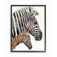 thumbnail image 1 of Stupell Industries Zebra Family Portrait Black Brown Animal Watercolor Painting Framed Wall Art by Jennifer Redstreake, 1 of 1