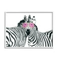thumbnail image 1 of Stupell Industries Zebra Safari Animal Pair Pink Sunglasses Wild Pattern, 14 x 11, Design by Ziwei Li, 1 of 5