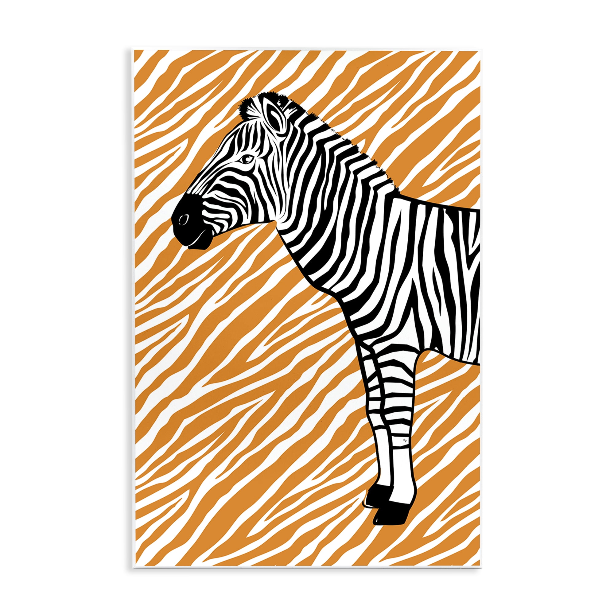 Stupell Industries Zebra Stripes Pattern Animals Painting Unframed Art Print Wall Art, 10 x 15