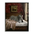 thumbnail image 1 of Stupell Industries Zebra on Regal Bed Animals Painting Black Framed Art Print Wall Art, 16 x 20, 1 of 2