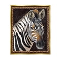 thumbnail image 1 of Stupell Industries Zebra with Geometric Border Animals & Insects Painting Gold Floater Framed Canvas Art Print Wall Art, 25 x 31, 1 of 10