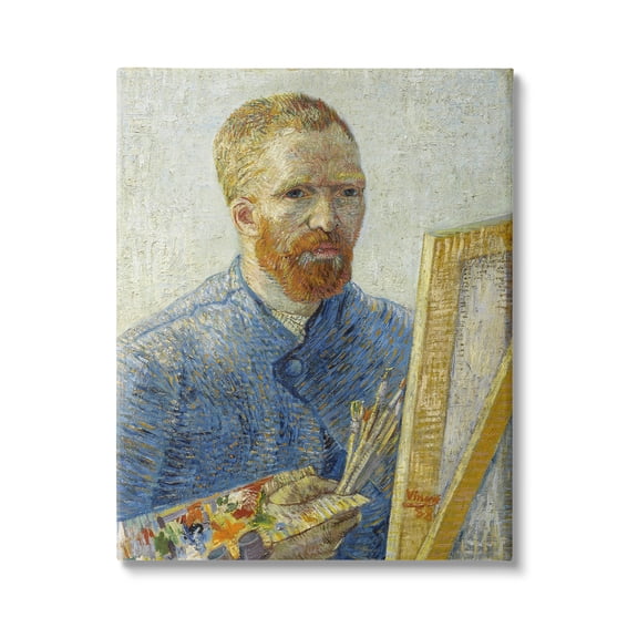 Stupell Industries Zeegezicht als Schilder van Gogh Painting Self-Portrait Painting Painting Gallery Wrapped Canvas Print Wall Art, Design by one1000paintings