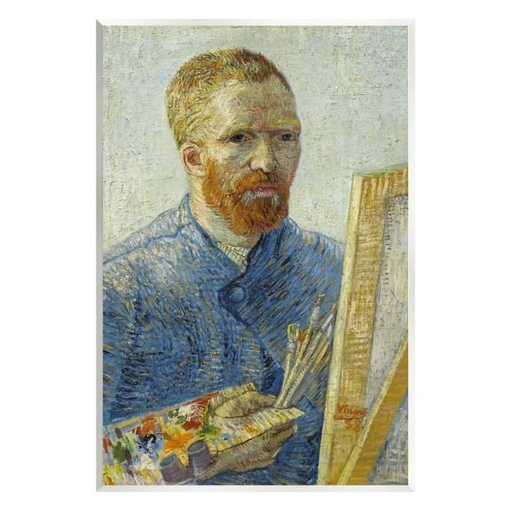 Stupell Industries Zeegezicht als Schilder van Gogh Painting Self-Portrait Painting Painting Unframed Art Print Wall Art, Design by one1000paintings