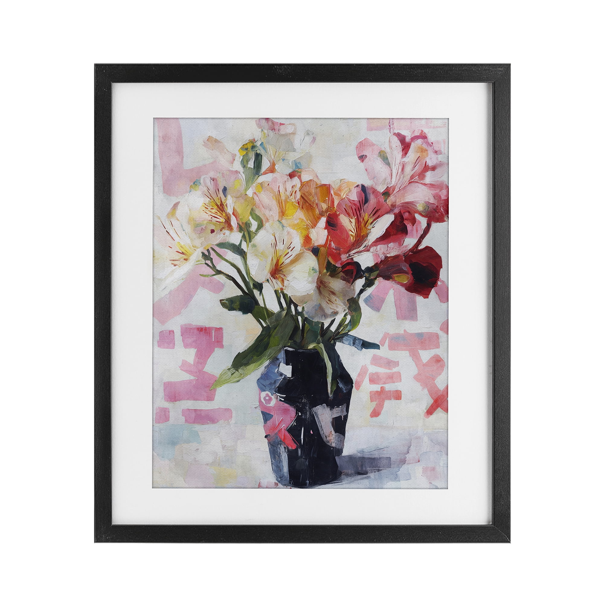 Stupell Industries Zen Blooms Bouquet Black Framed Print Under Glass, design by Svetlana Aleynikova