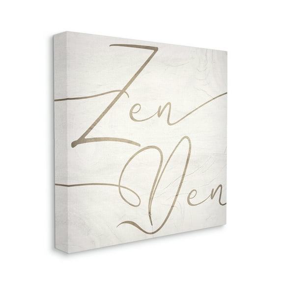 Stupell Industries Zen Den Phrase Minimal Rustic Cursive Typography, 24 x 24, Design by Daphne Polselli