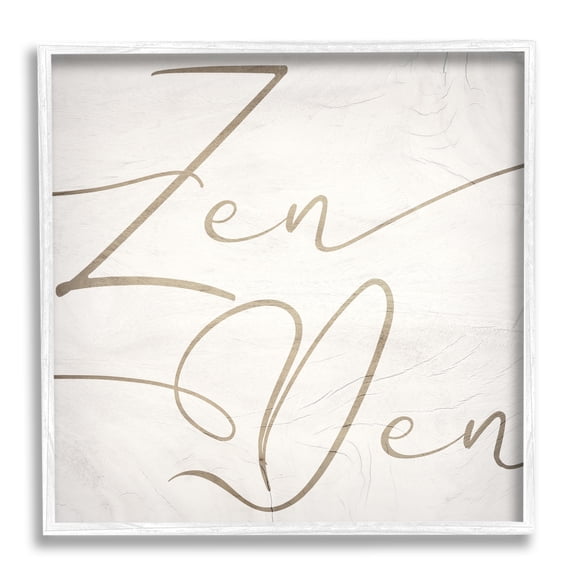 Stupell Industries Zen Den Phrase Minimal Rustic Cursive Typography, 24 x 24, Design by Daphne Polselli