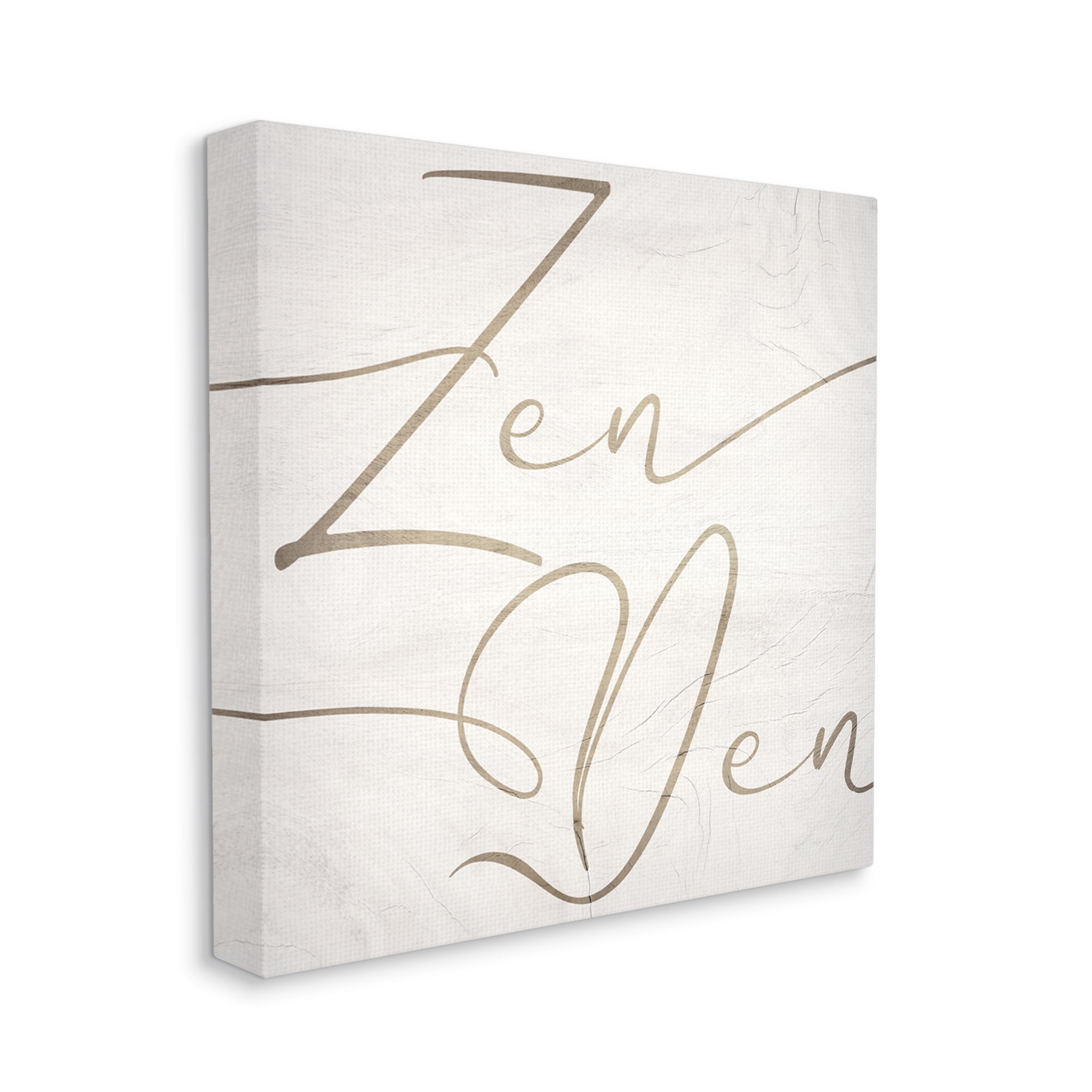 Stupell Industries Zen Den Phrase Minimal Rustic Cursive Typography, 36 x 36, Design by Daphne Polselli