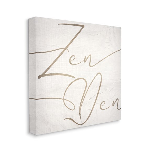 Stupell Industries Zen Den Phrase Minimal Rustic Cursive Typography, 36 x 36, Design by Daphne Polselli