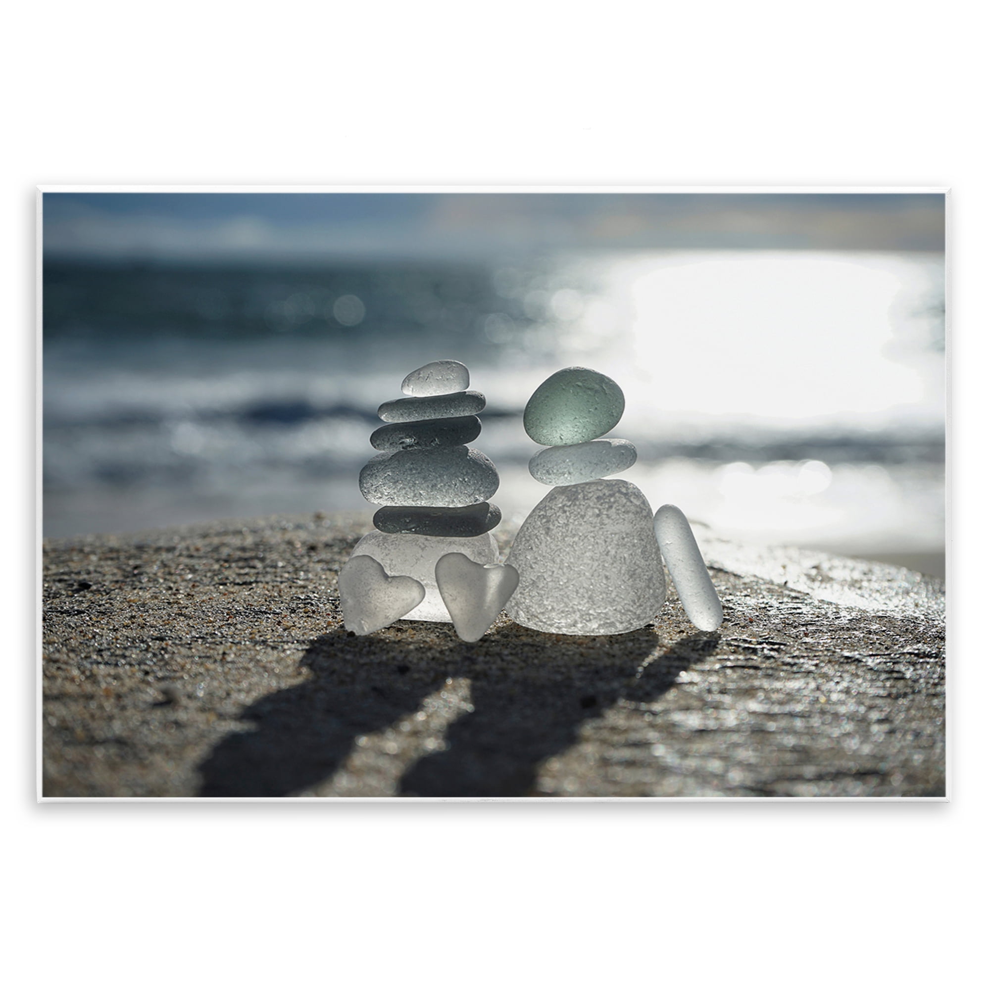 Stupell Industries Zen Sea Glass Hearts Wall Plaque Art, design by LMarie Allen