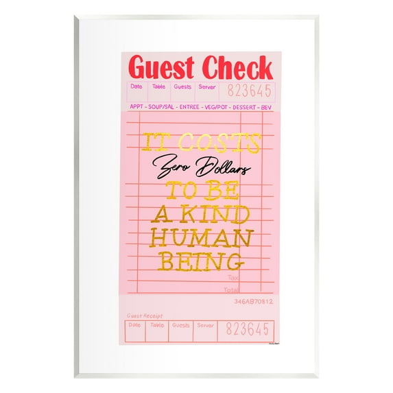 Stupell Industries Zero Dollars to be Kind Inspirational Painting Unframed Art Print Wall Art, 10 x 15