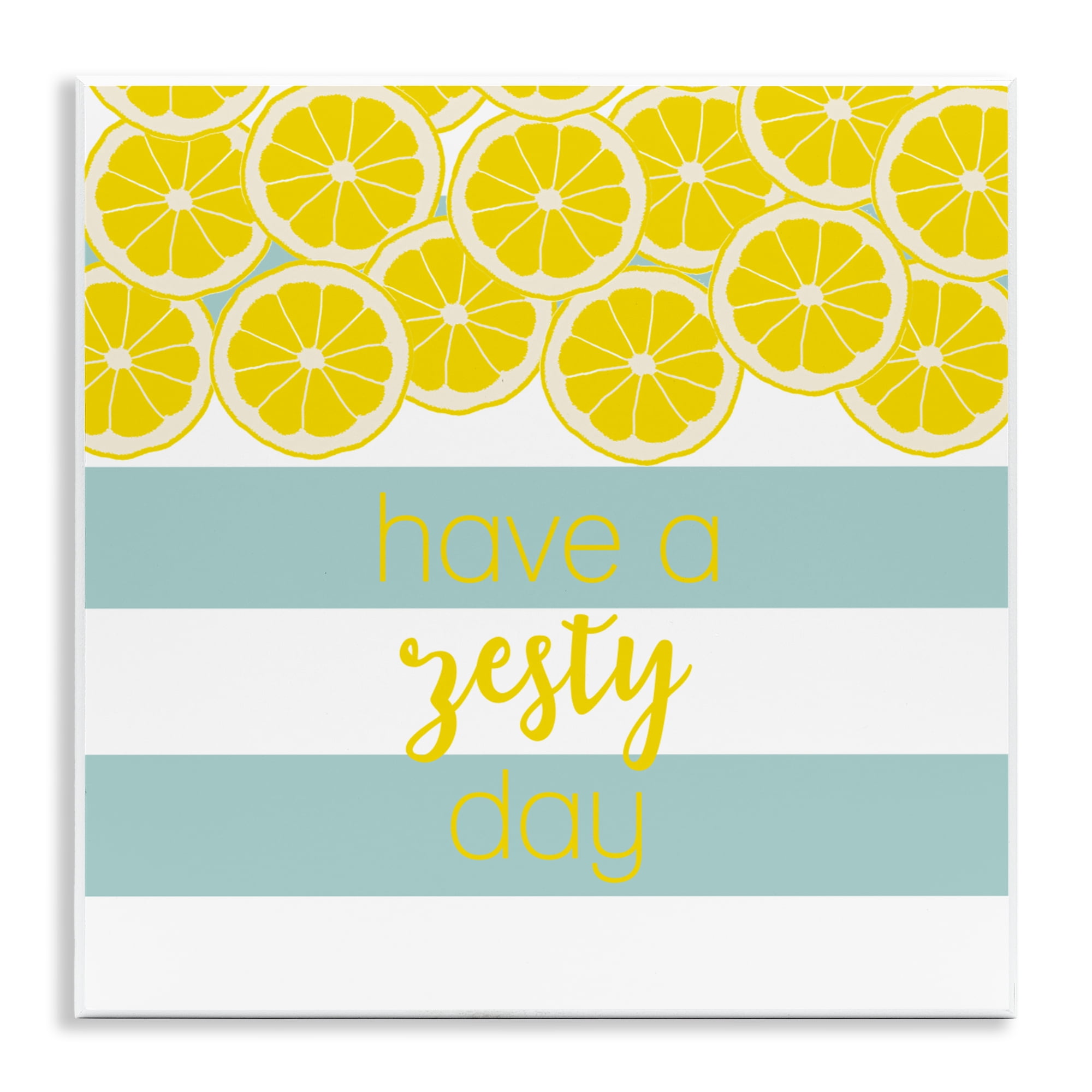 Stupell Industries Zesty Citrus with Stripes Wall Plaque Art, design by Anna Quach